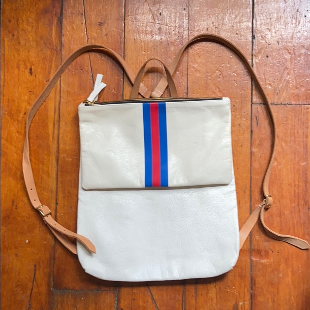 Clare V. Supreme Agnes Backpack Cream Leather EUC - Picture 4 of 9